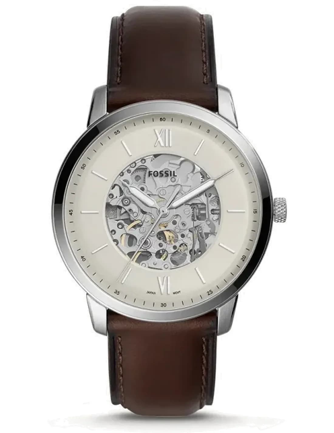 Fossil Neutra Automatic ME3184 brown leather strap men's watch