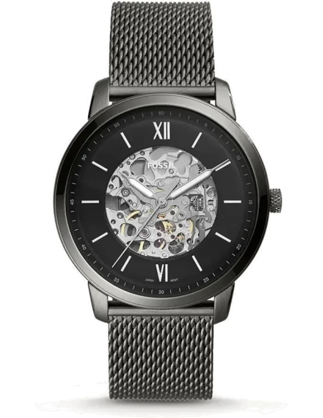 Montre homme Fossil Neutra Automatic ME3185 en acier inoxydable fumé