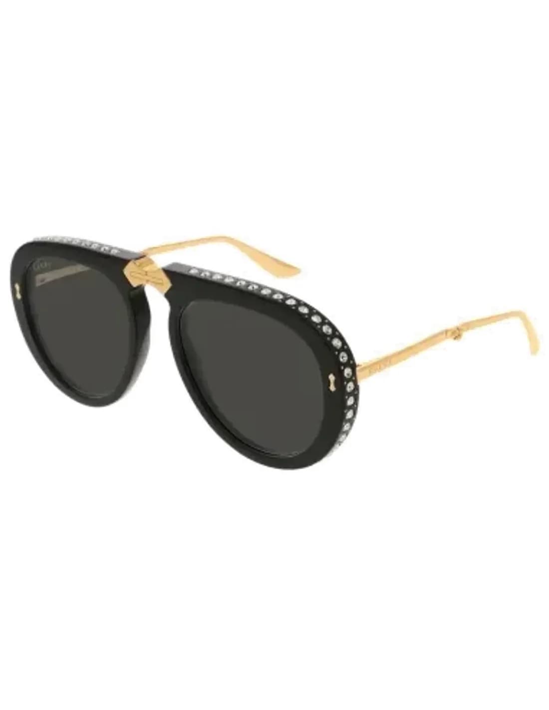 Lunettes de soleil Gucci pliantes GG0307/S 001 Ornées de brillants