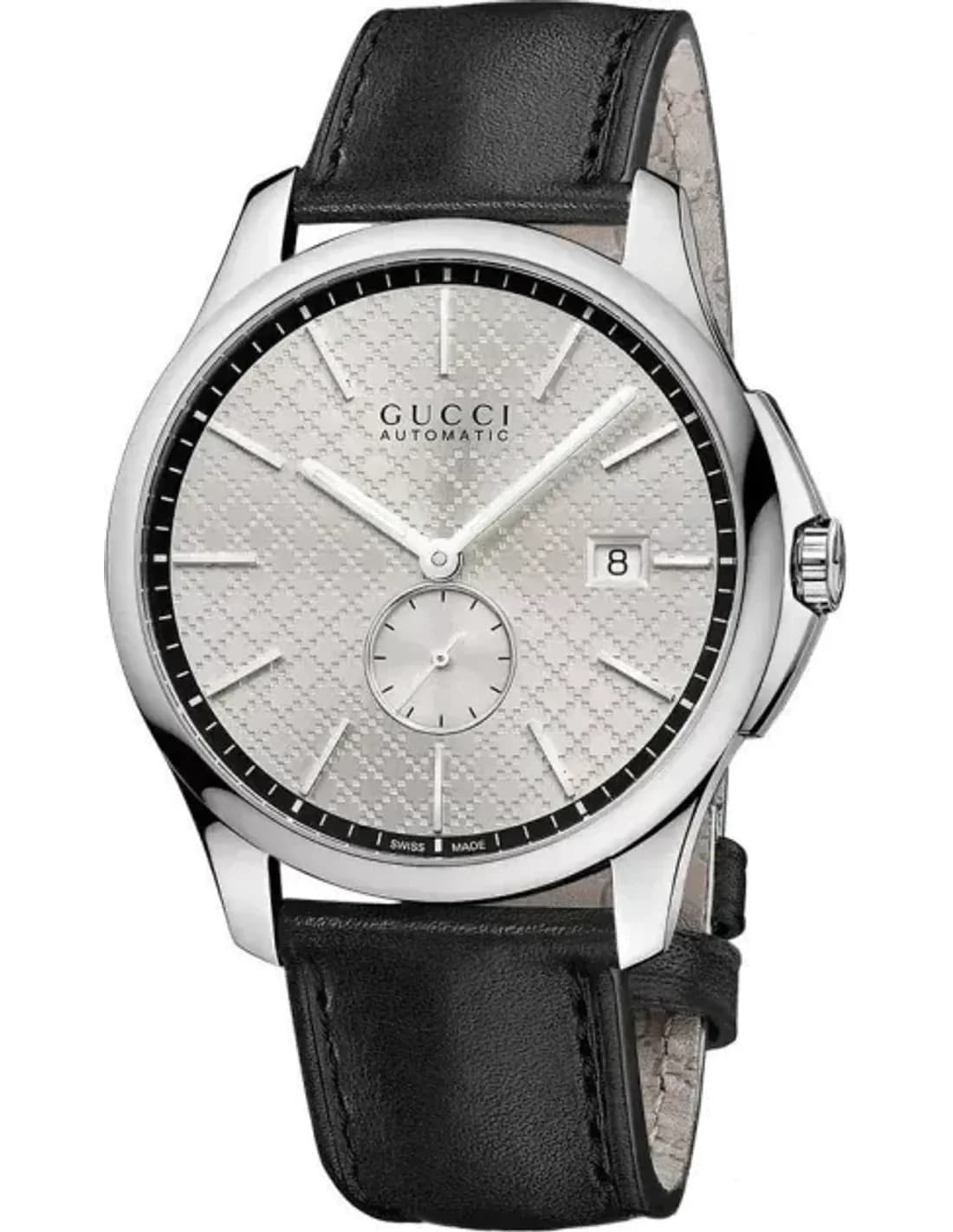 Montre Homme Gucci Timeless YA126313 Bracelet noir en cuir