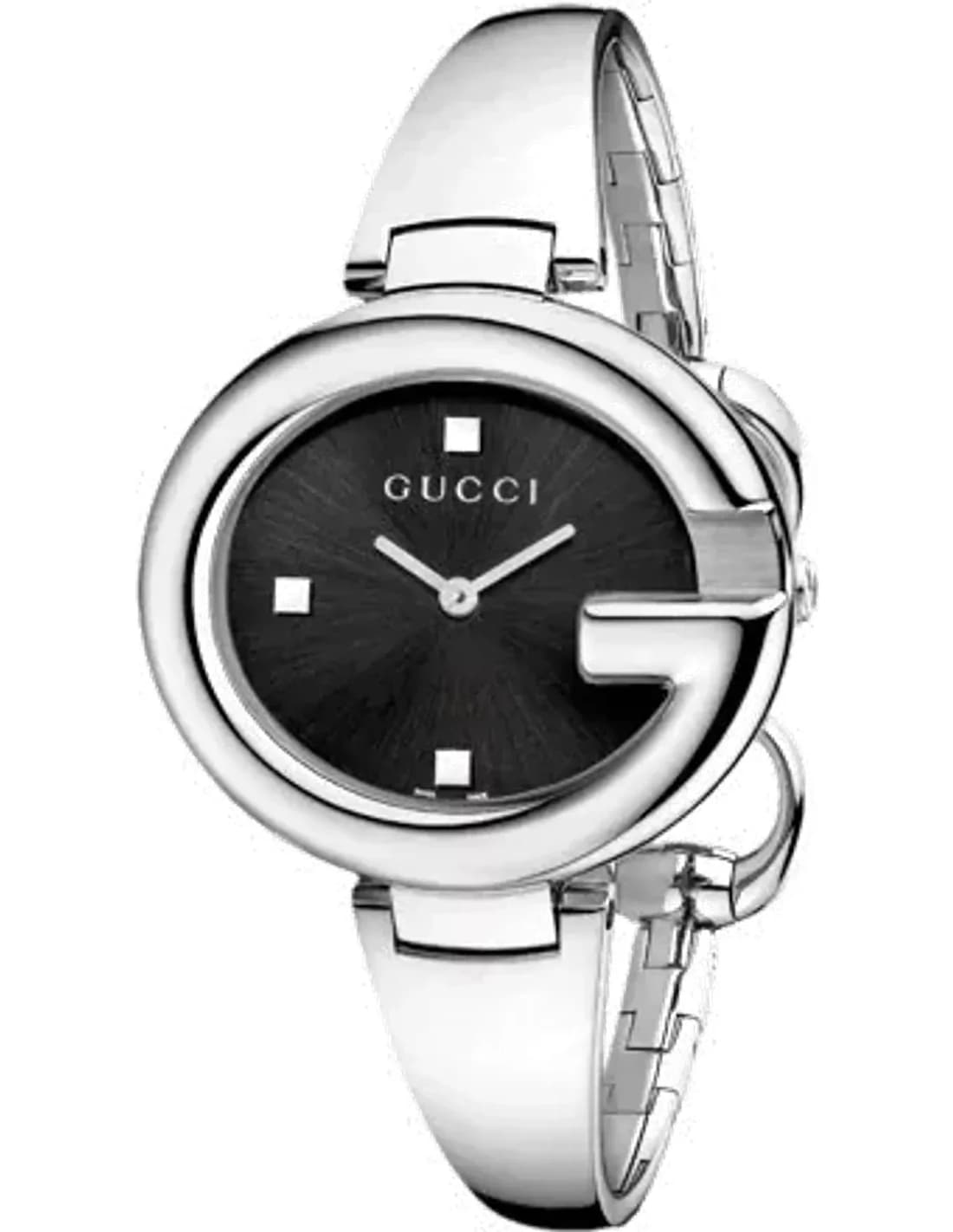 Montre Femme Gucci Guccissima large YA134301 Bracelet rigide en acier