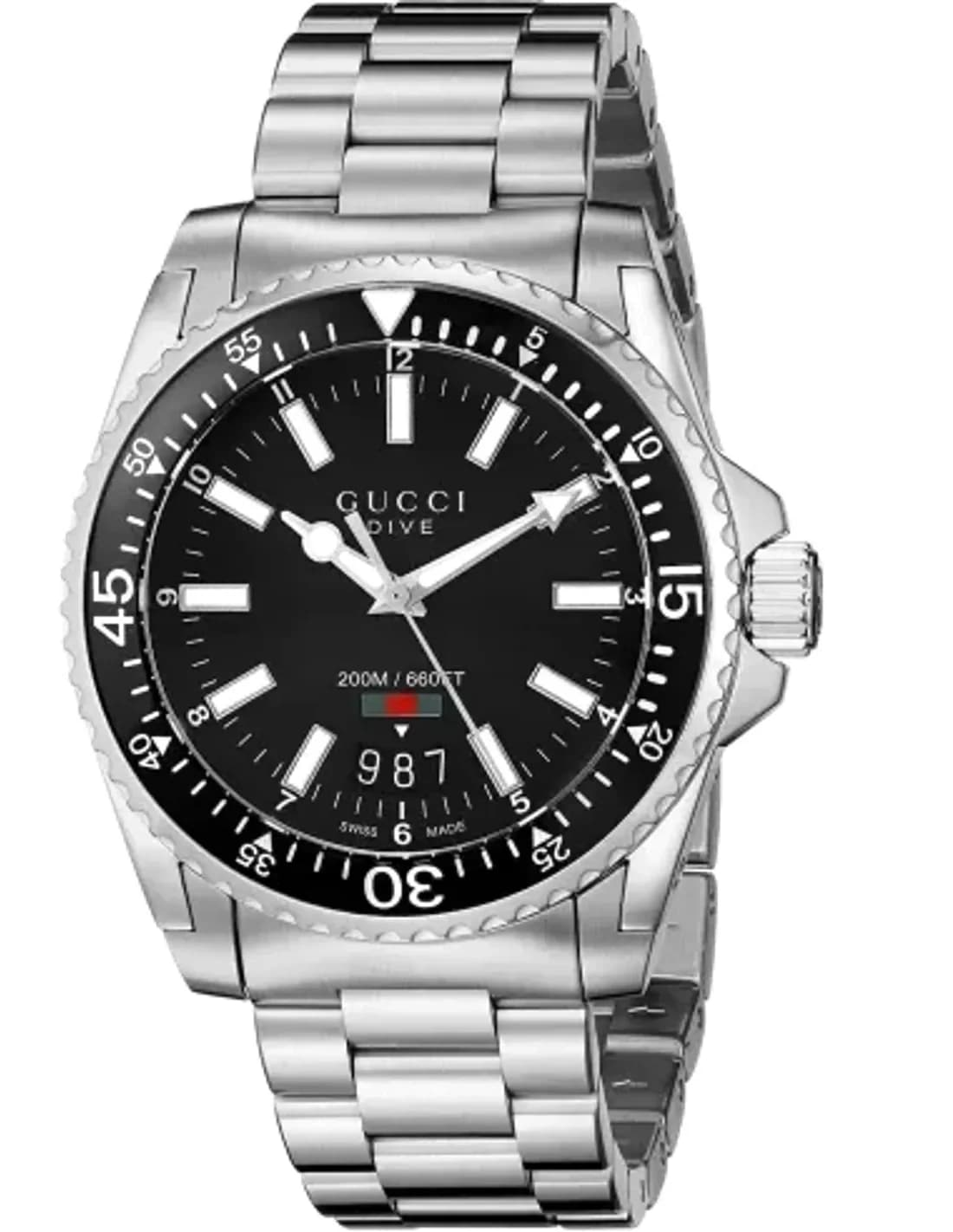 Montre Homme Gucci Dive YA136301 Bracelet en acier inoxydable