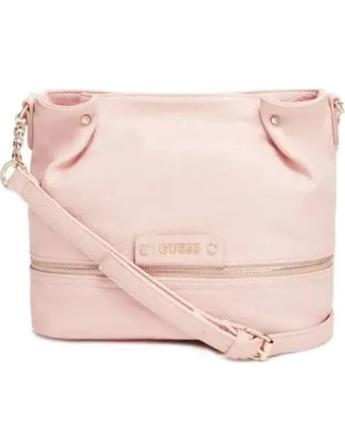 Sac bandoulière Guess Gretchen rose pâle