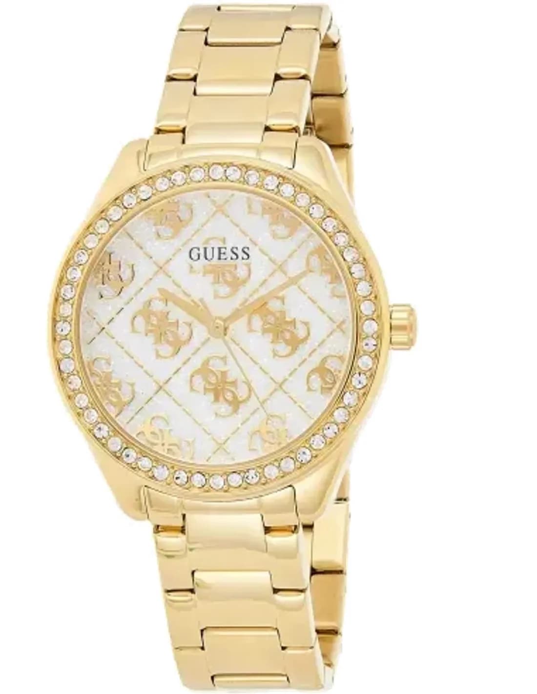Montre Femme Guess analogique bracelet en acier doré