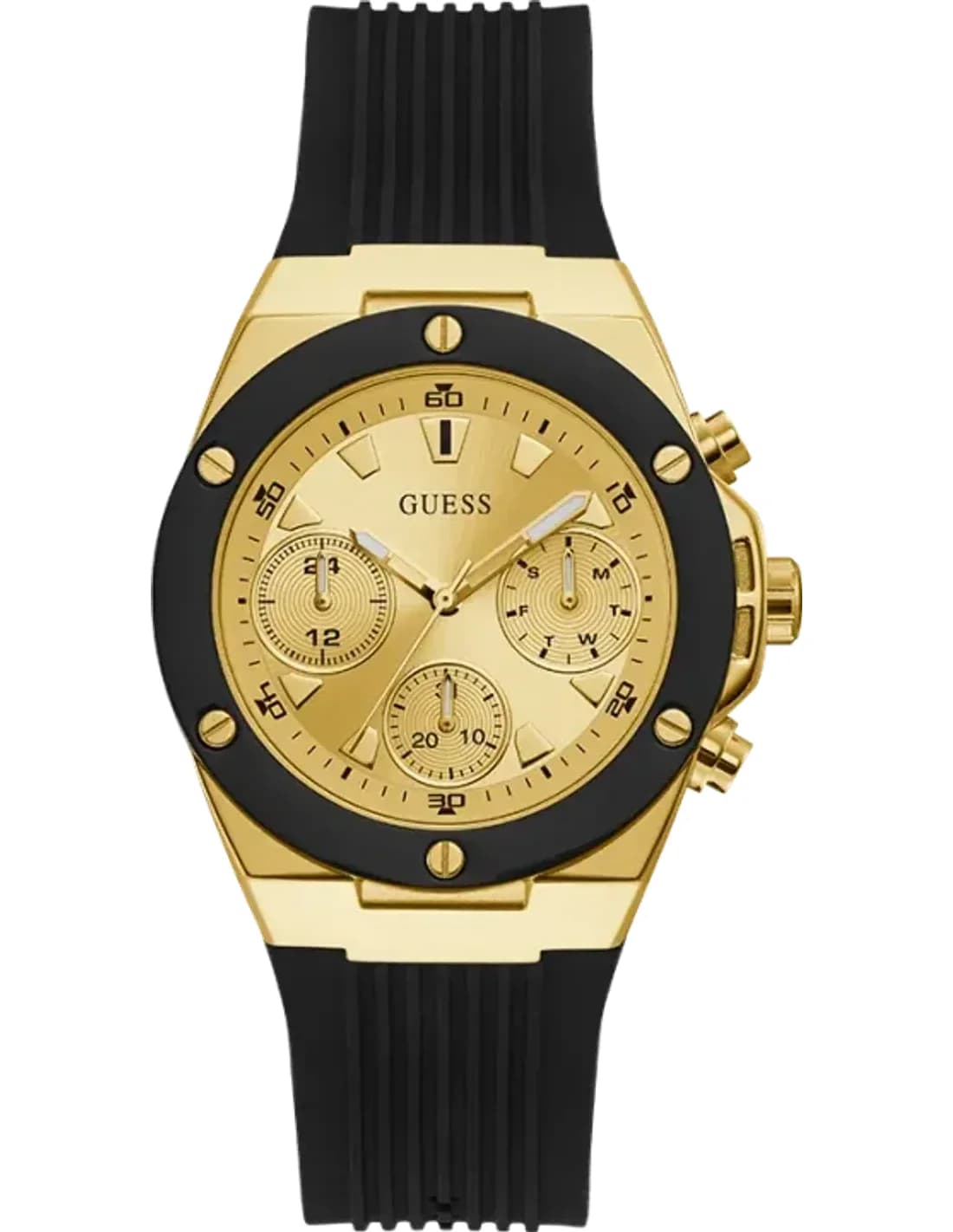 Montre Femme Guess boîtier doré 39 mm GW0030L2 cadran doré multifonction