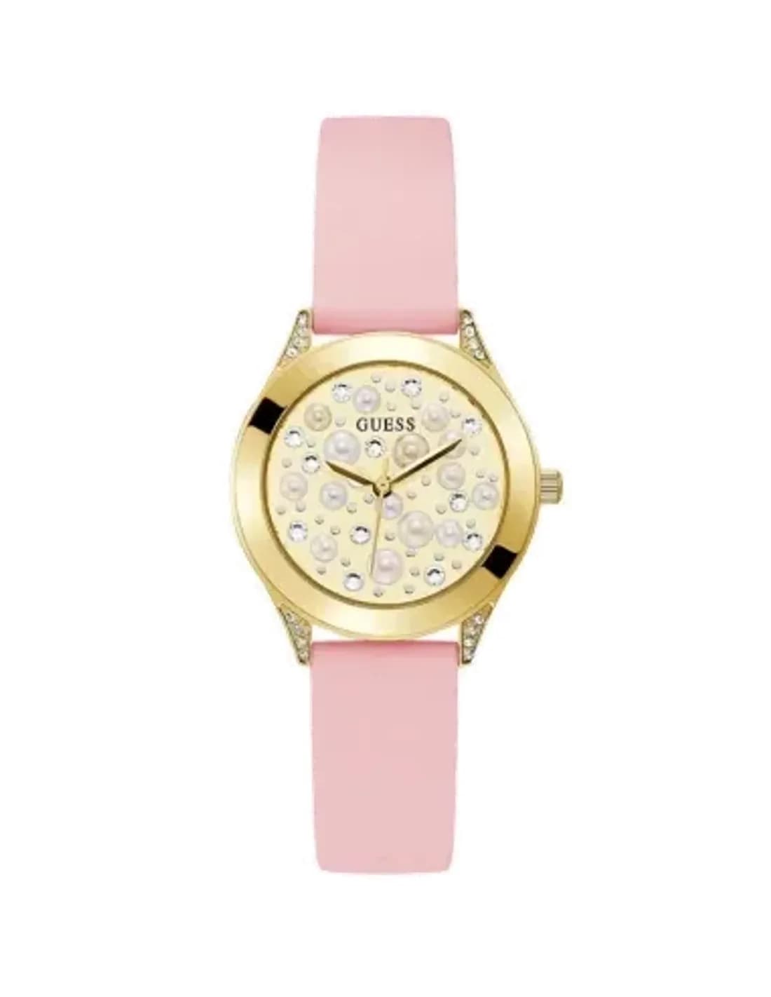 Montre Femme Guess Pearl GW0381L2 Bracelet en silicone rose