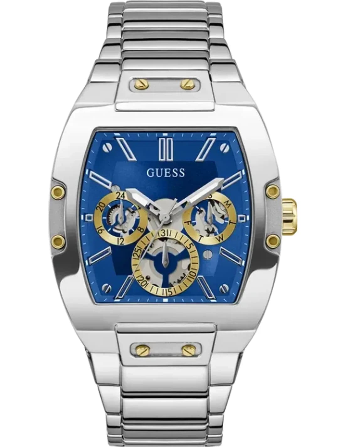 Guess Phoenix GW0456G5 Silver Stainless Steel Bracelet Blue Multifunction Dial Men's Watch