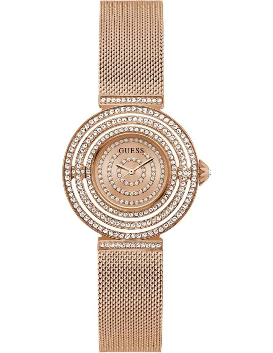 Guess Dream GW0550L3 women's watch, rose gold dial, bracelet maille milanaise
