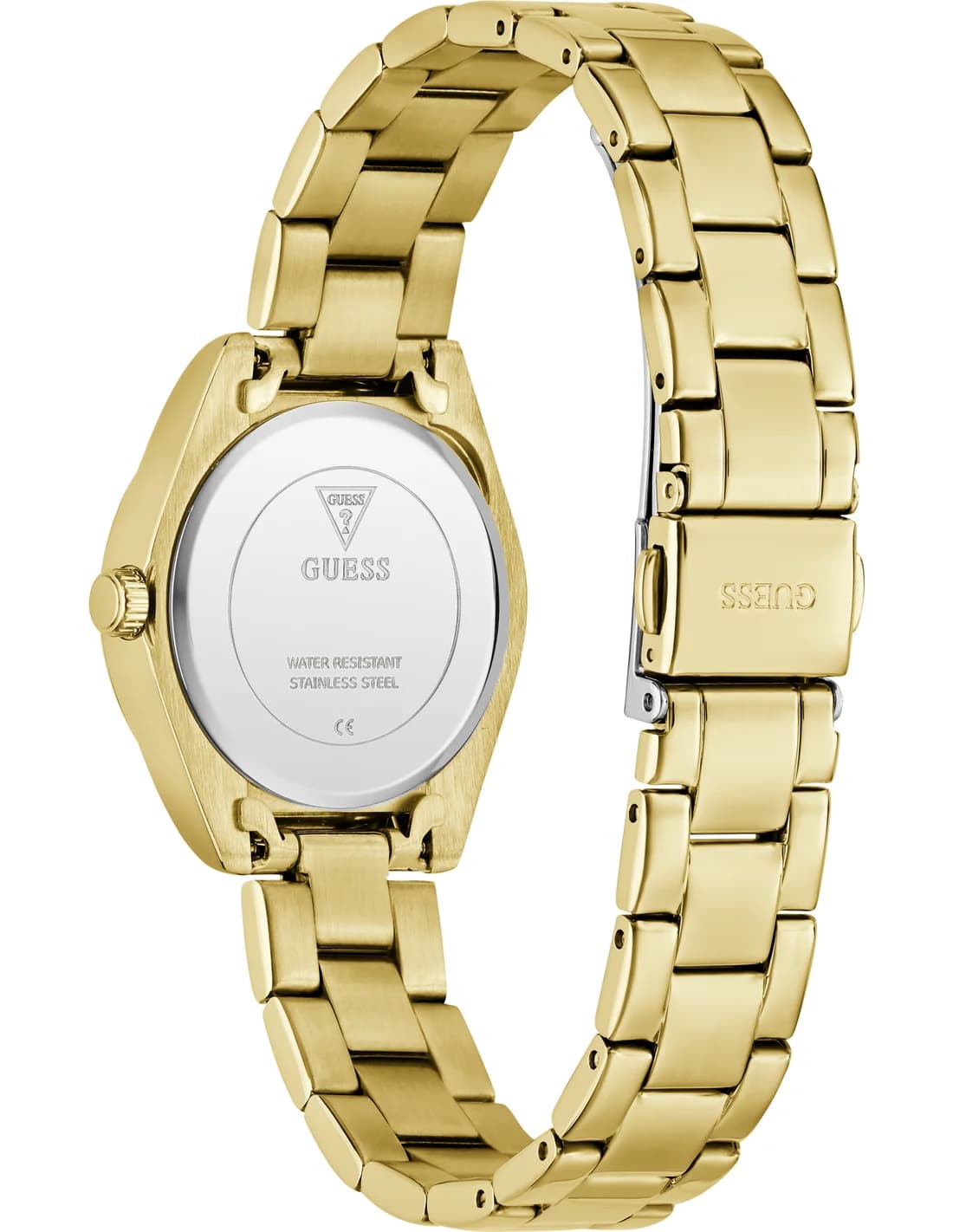 Montre Femme Guess Mini Luna GW0841L9 cadran vert bracelet acier vue 3