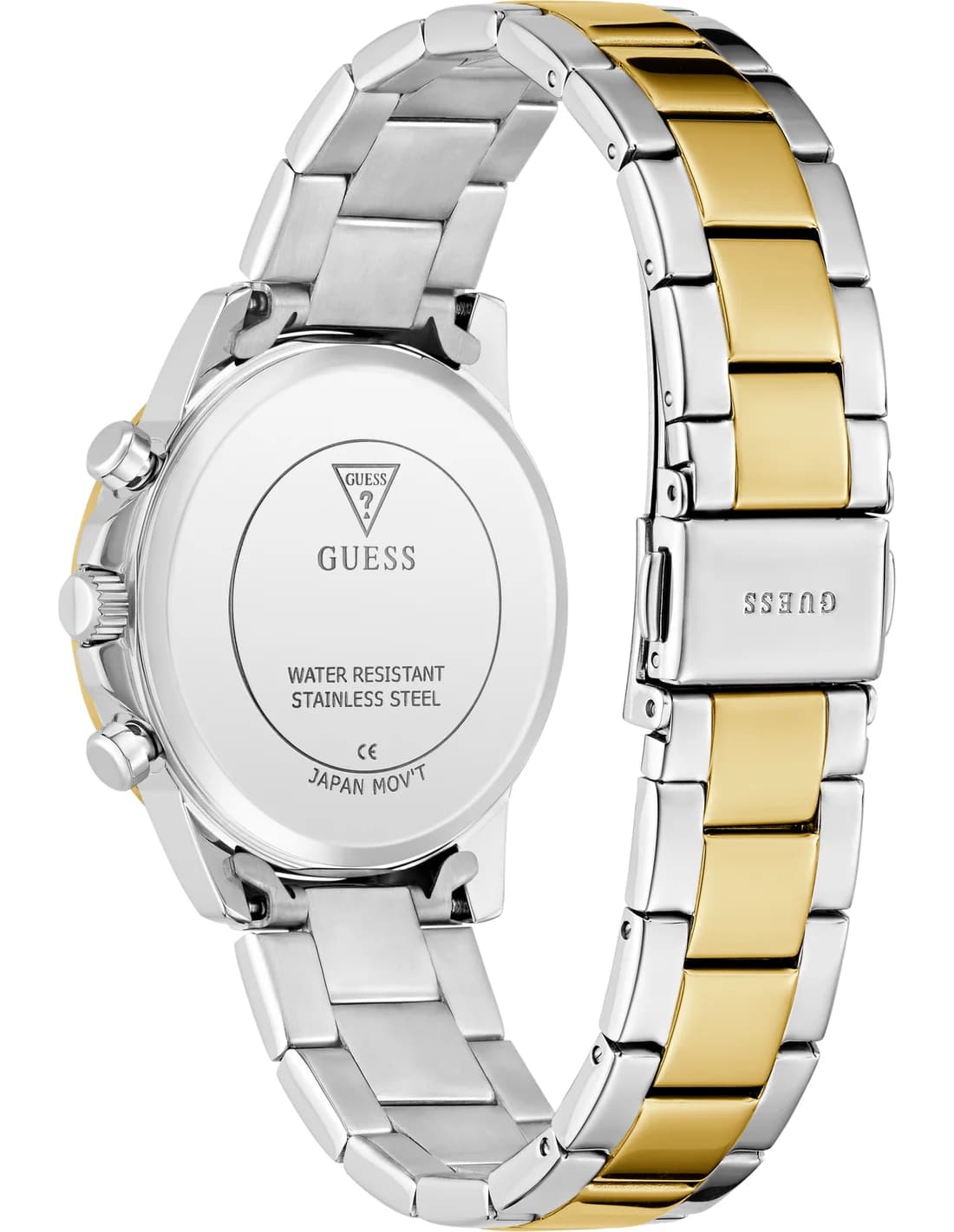 Guess Bailey GW0933L7 women's gold watch, steel link bracelet vue 3