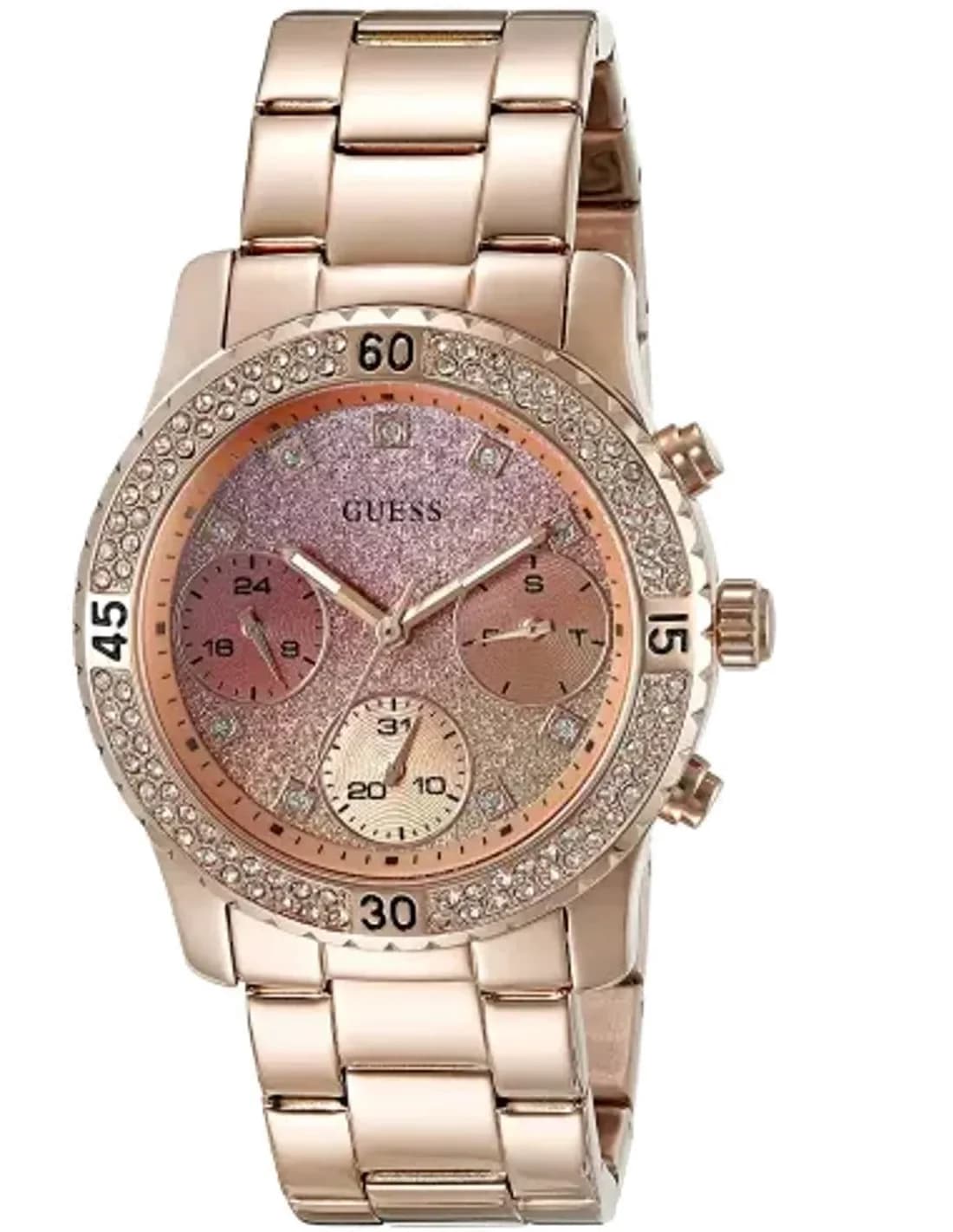 Montre Femme Guess Sporty U0774L3 Or Rose