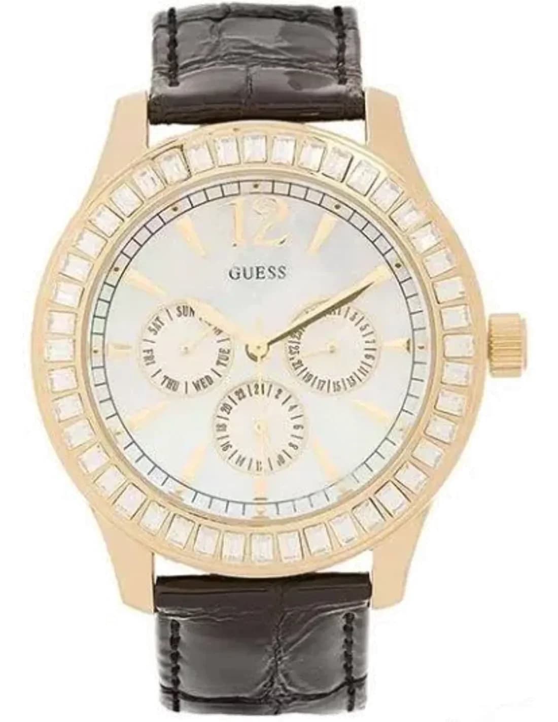 Montre Guess Femme U13535L7 Bracelet Cuir Noir