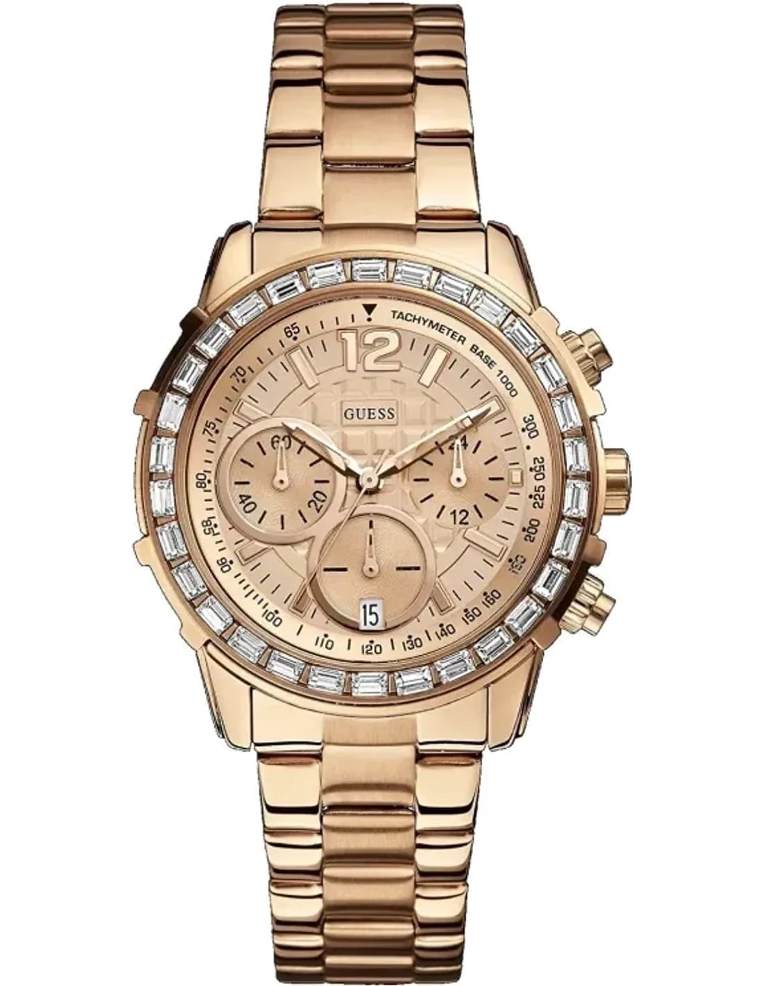 Montre Femme Guess W0016L5 Bracelet en Acier Doré Rose Allure Sport