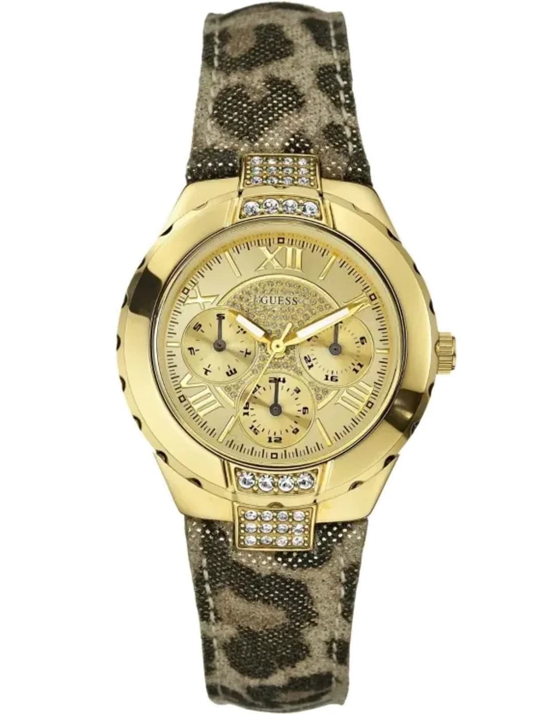Montre Femme Guess W0023L1 Bracelet Léopard