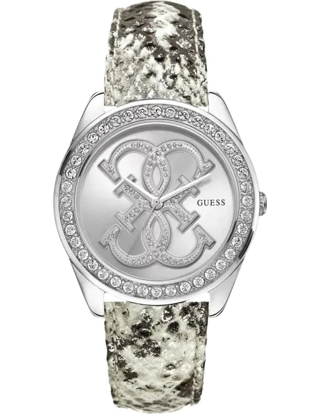 Montre Femme Guess W0023L3 Bracelet serpent tons gris