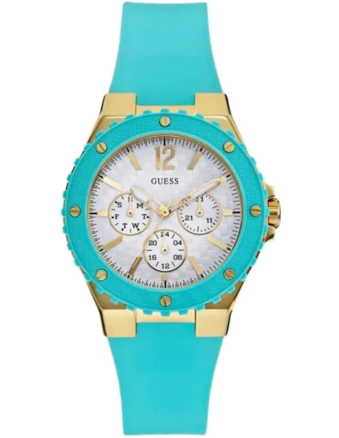 Guess Gold tone 39mm Case W0149L3 White tone Dial Multi-function Women’s Watch