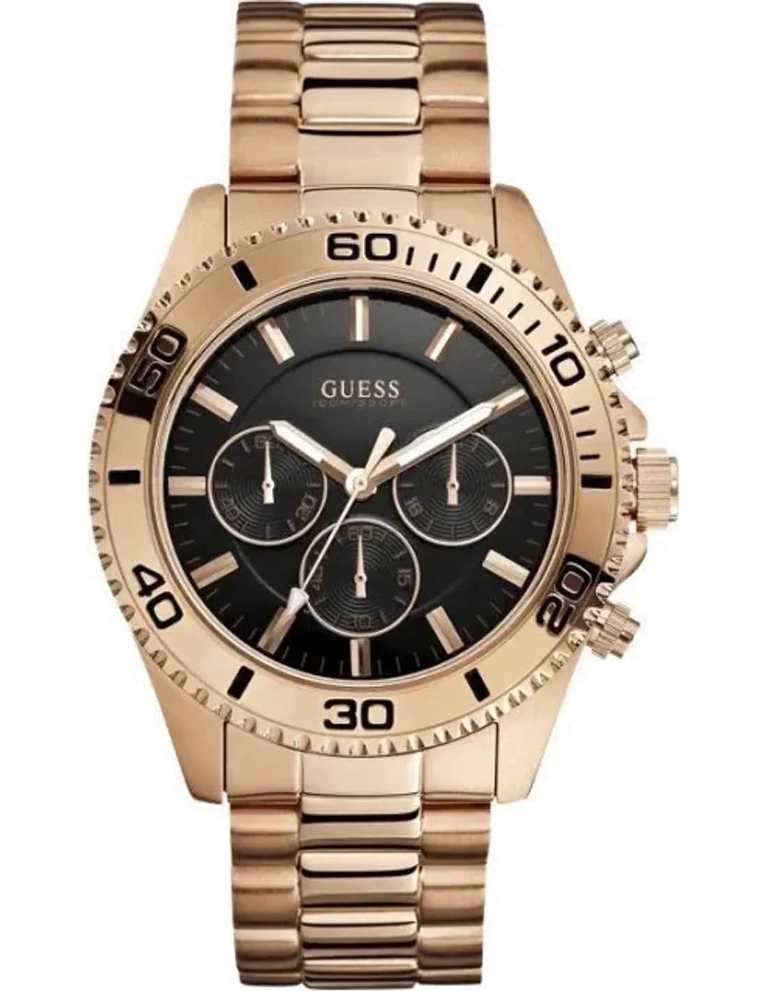 Montre Homme Guess Sport W0170G3 Bracelet en acier inoxydable or rose