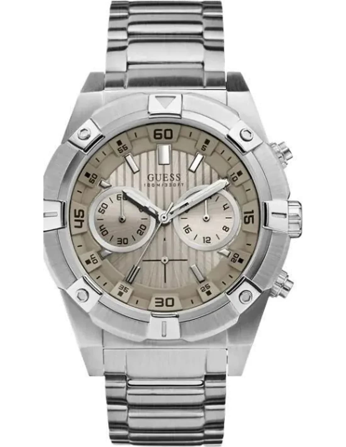 Montre Homme Guess Iconic W0377G1 Boîtier et bracelet en acier argenté