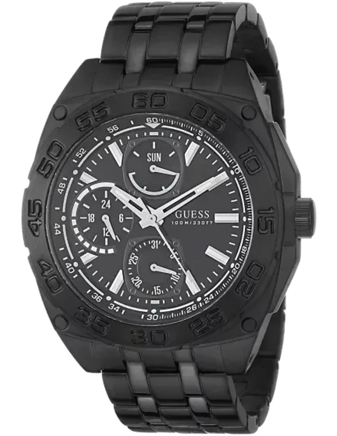 Montre Homme Guess W0487G2 Bracelet noir en acier inoxydable