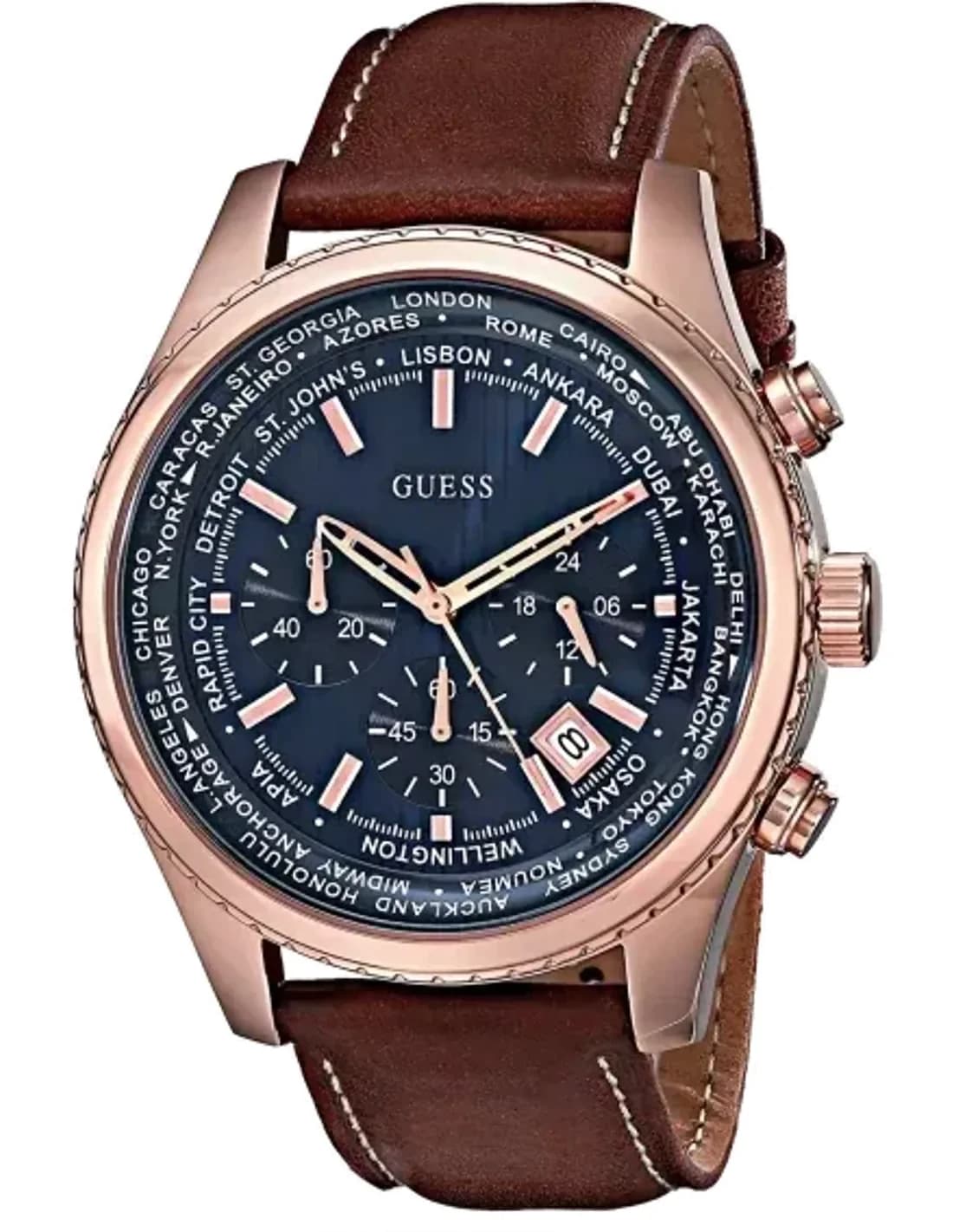 Montre Homme Guess Pursuit W0500G1 Chronographe à cadran bleu