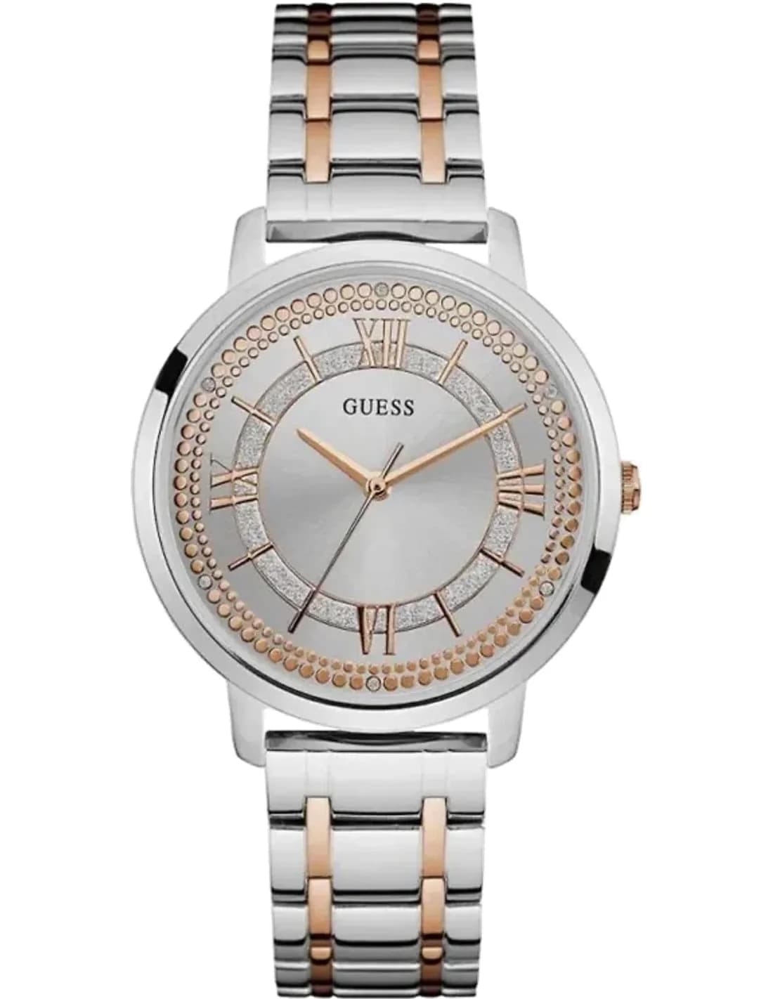 Guess Silver 39mm case W0933L6 Silver Dial Two Tone Stainless Steel Bracelet Quartz women’s Watch