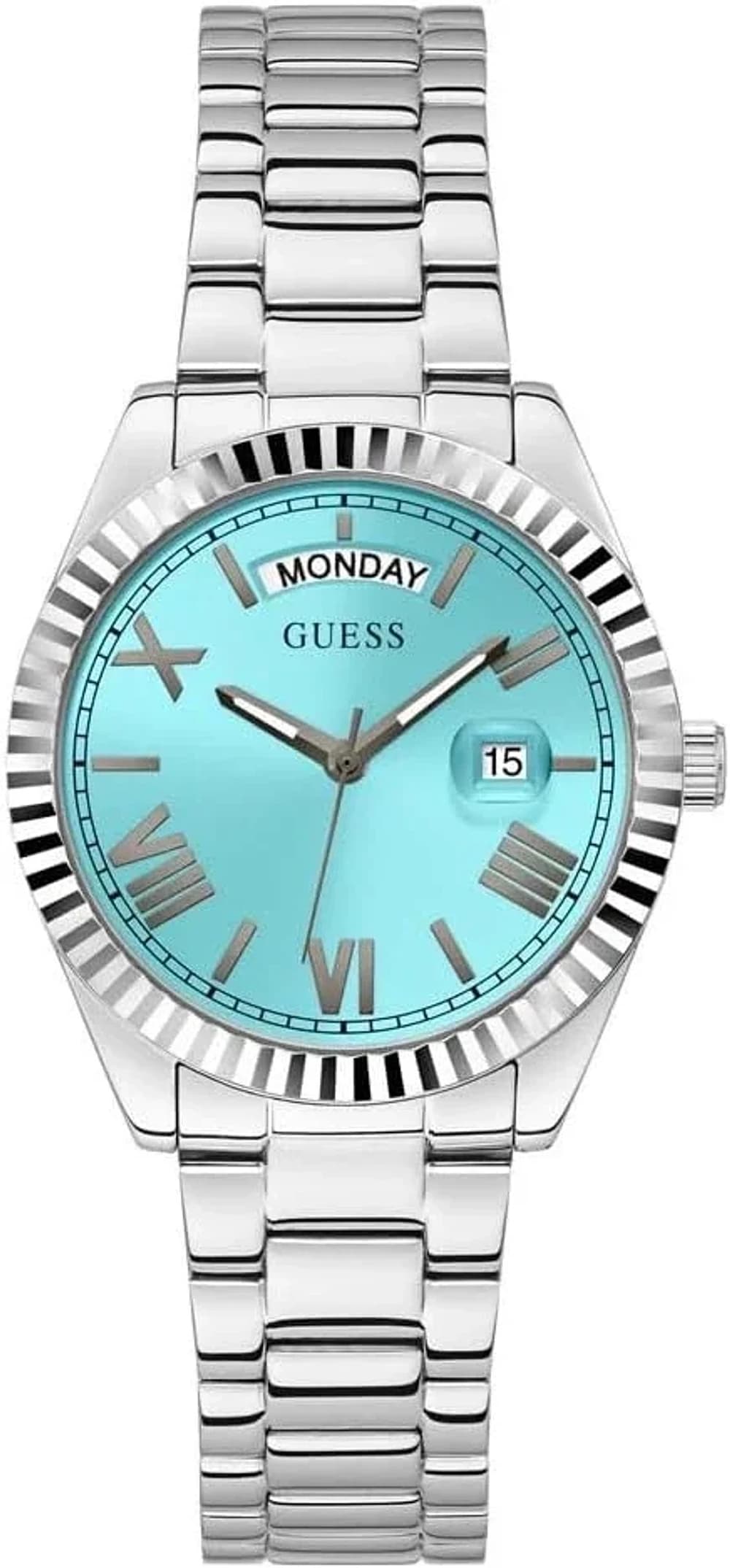 Guess Luna GW0308L4 women's watch, blue dial, steel link bracelet