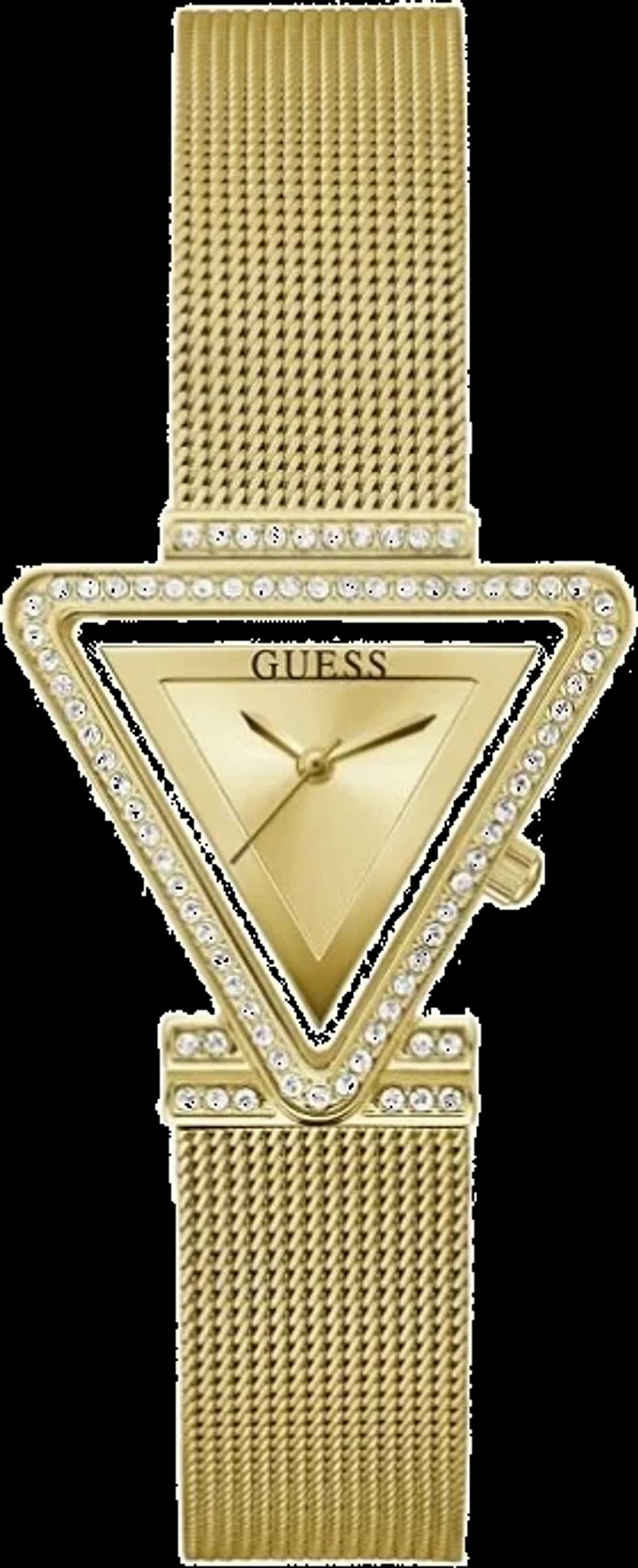 Guess GW0508L2 montre femme, cadran or, bracelet acier doré, strass