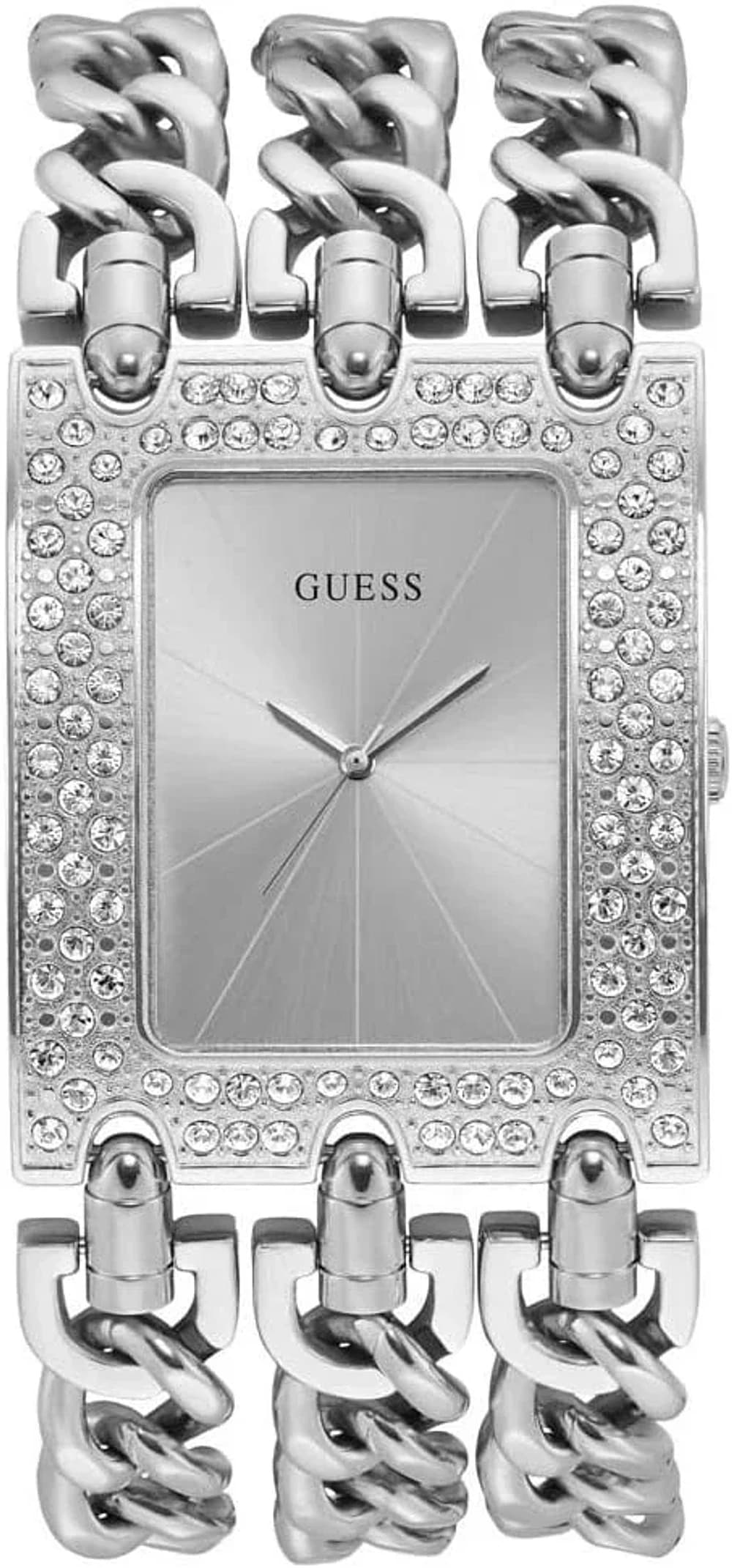 Montre Guess Femme Heavy Metal Rock W1275L1 argent cadran à cristaux