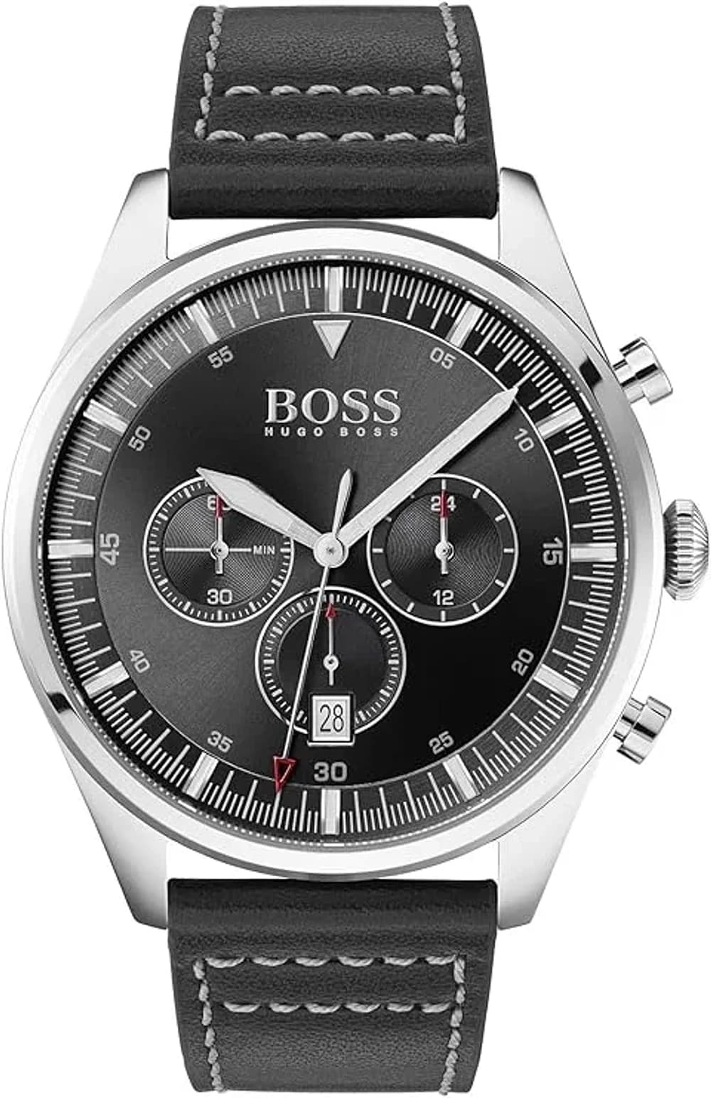 Montre Homme Hugo Boss Pioneer 1513708 argentée bracelet cuir