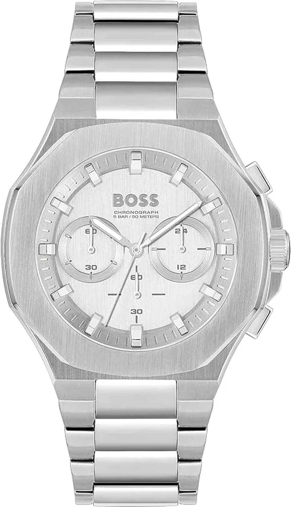 Montre Hugo Boss 1514087 en Acier Inoxydable avec Cadran Blanc 44mm