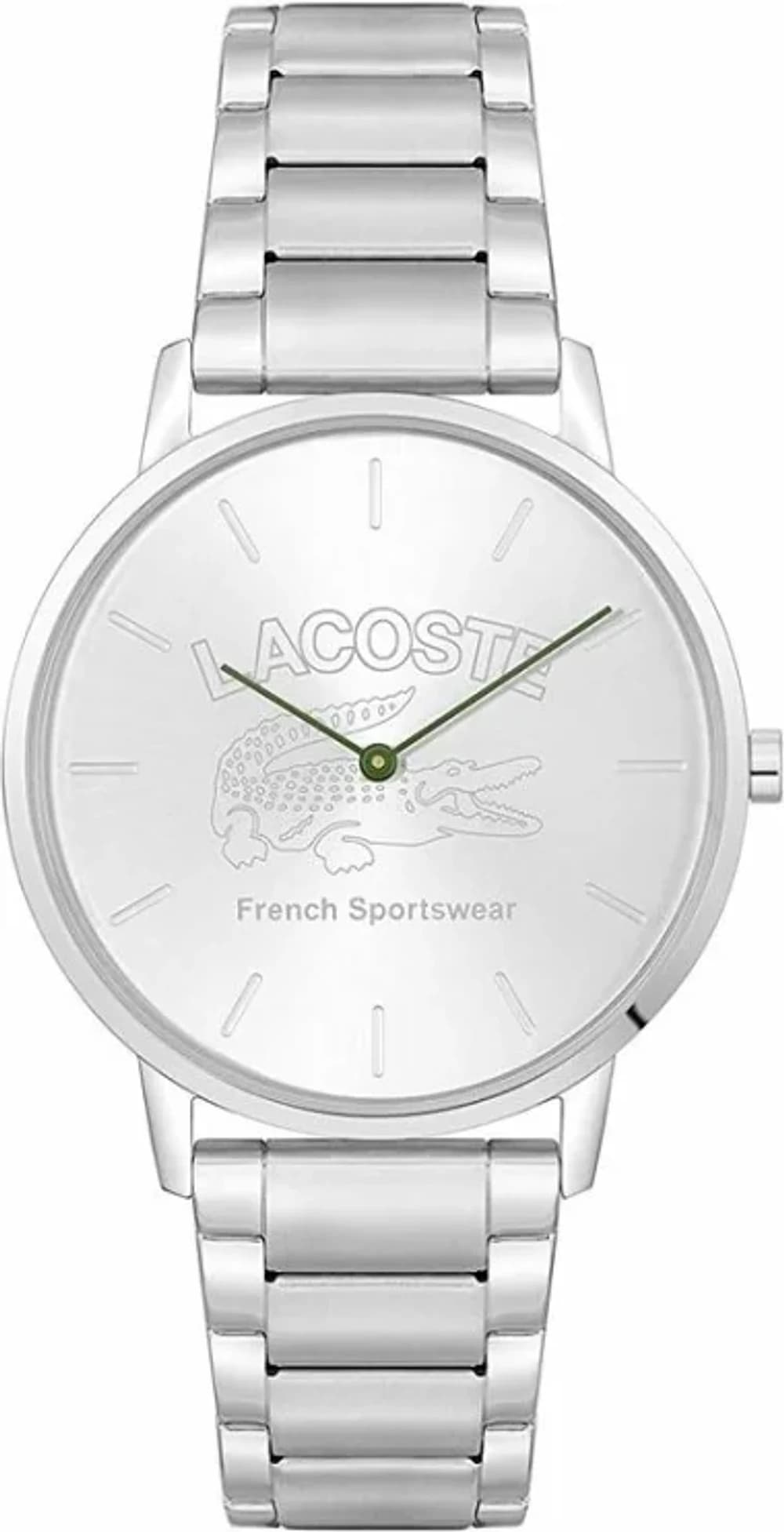 Lacoste 2011214 montre homme, cadran argent sur bracelet acier inoxydable