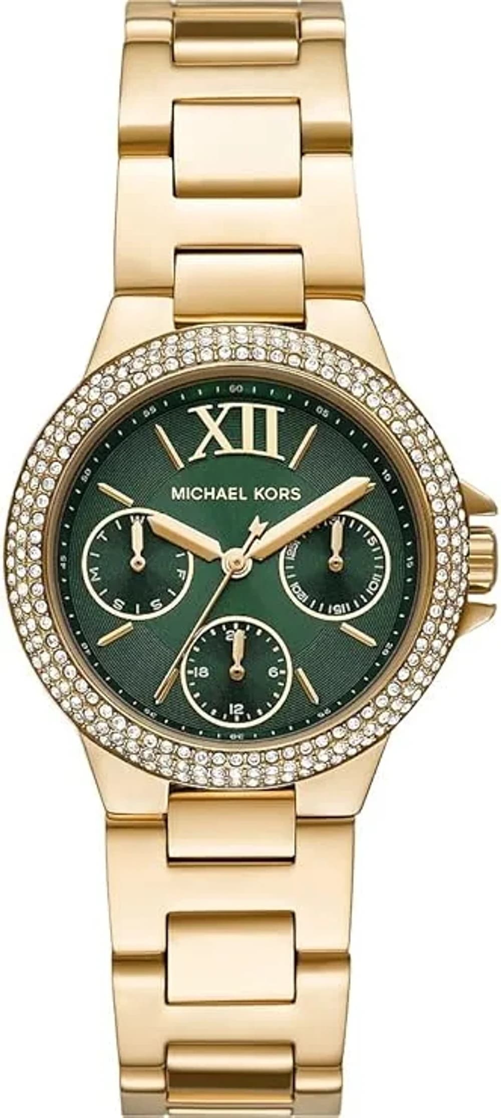 Montre Michael Kors Camille MK6981 cadran vert bracelet doré