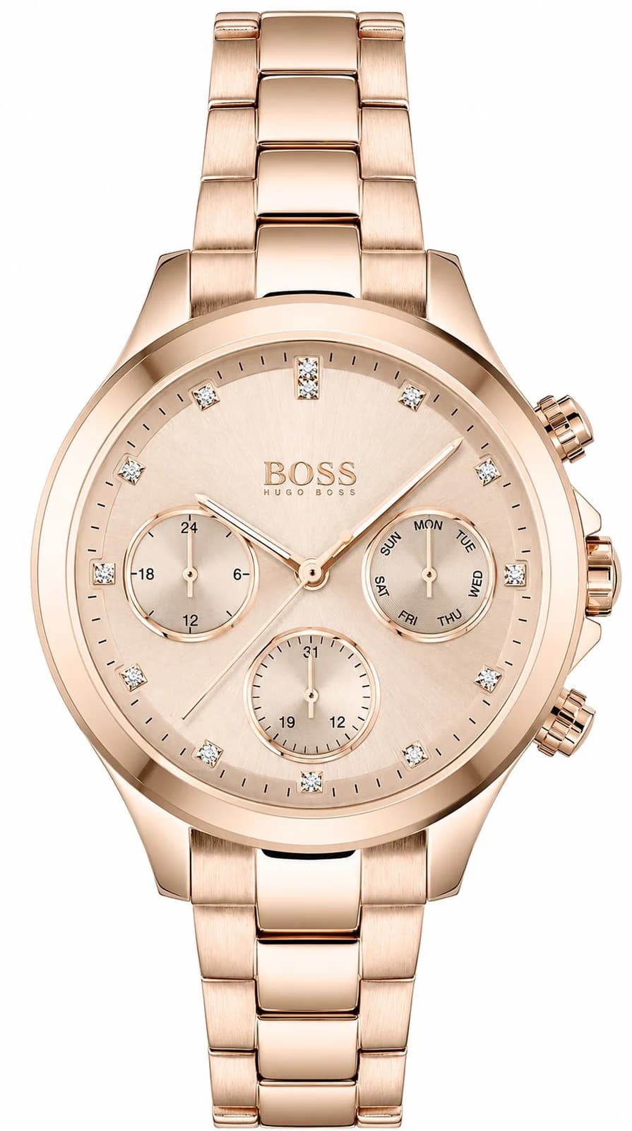 Hugo Boss 1502592 Rose Gold Stainless Steel and Swarovski Crystals Watch