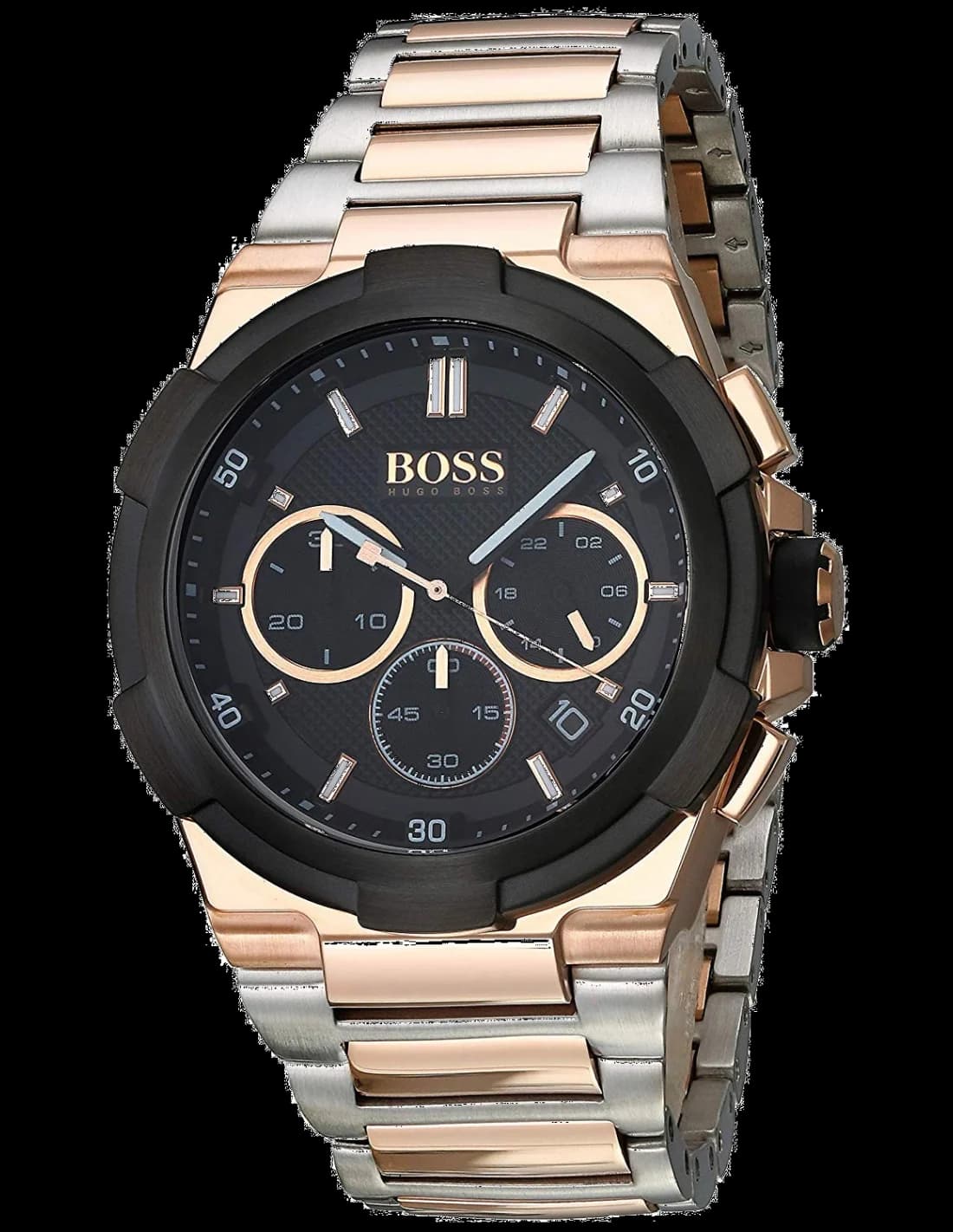 Hugo Boss Supernova 1513358 — montre homme acier bicolore 46mm — sport élégant