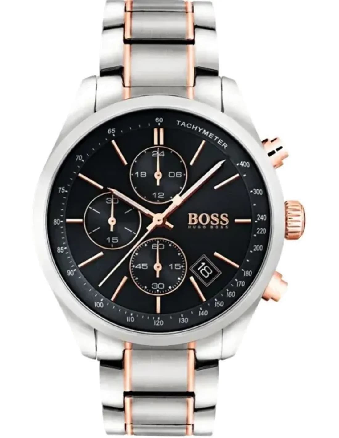 Hugo Boss Men's Watch 1513473 Two-Tone Steel Bracelet