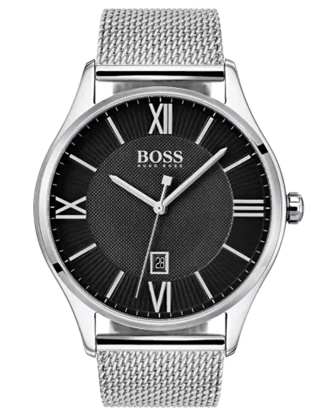 Montre Hugo Boss Governor 1513601 Argent bracelet maille milanaise