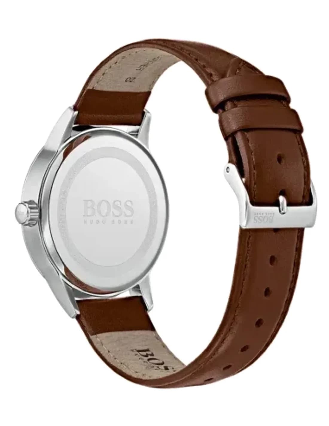 Montre Homme Hugo Boss Officer 1513612 Bleu cadran et cuir marron