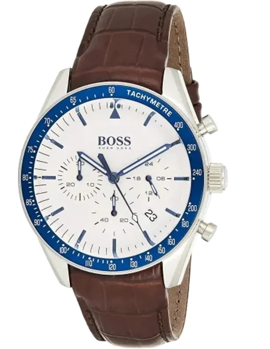 Montre Hugo Boss 1513629 Trophy Marron en Acier et Cuir