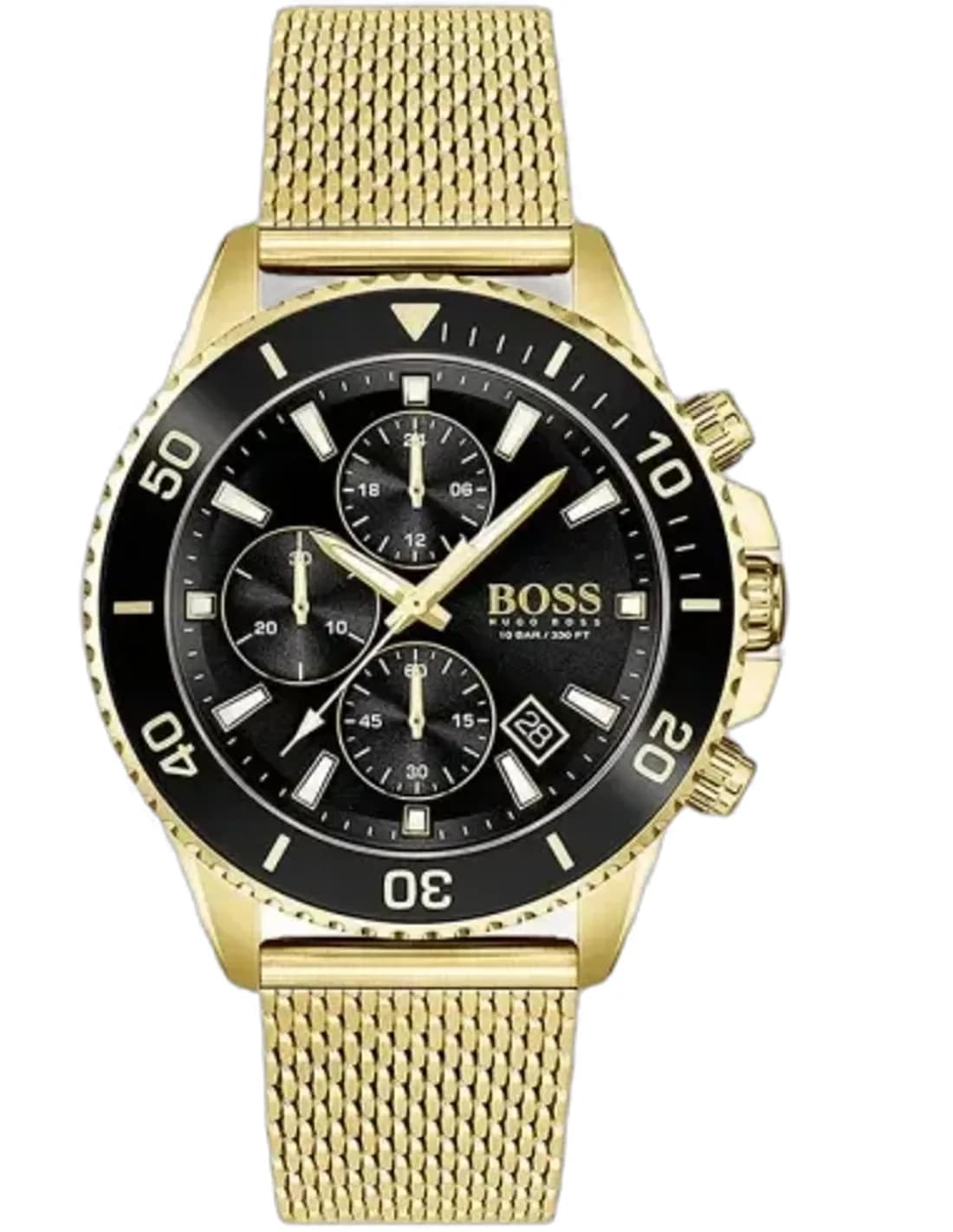 Montre Homme Hugo Boss Admiral 1513906 chronographe doré cadran noir
