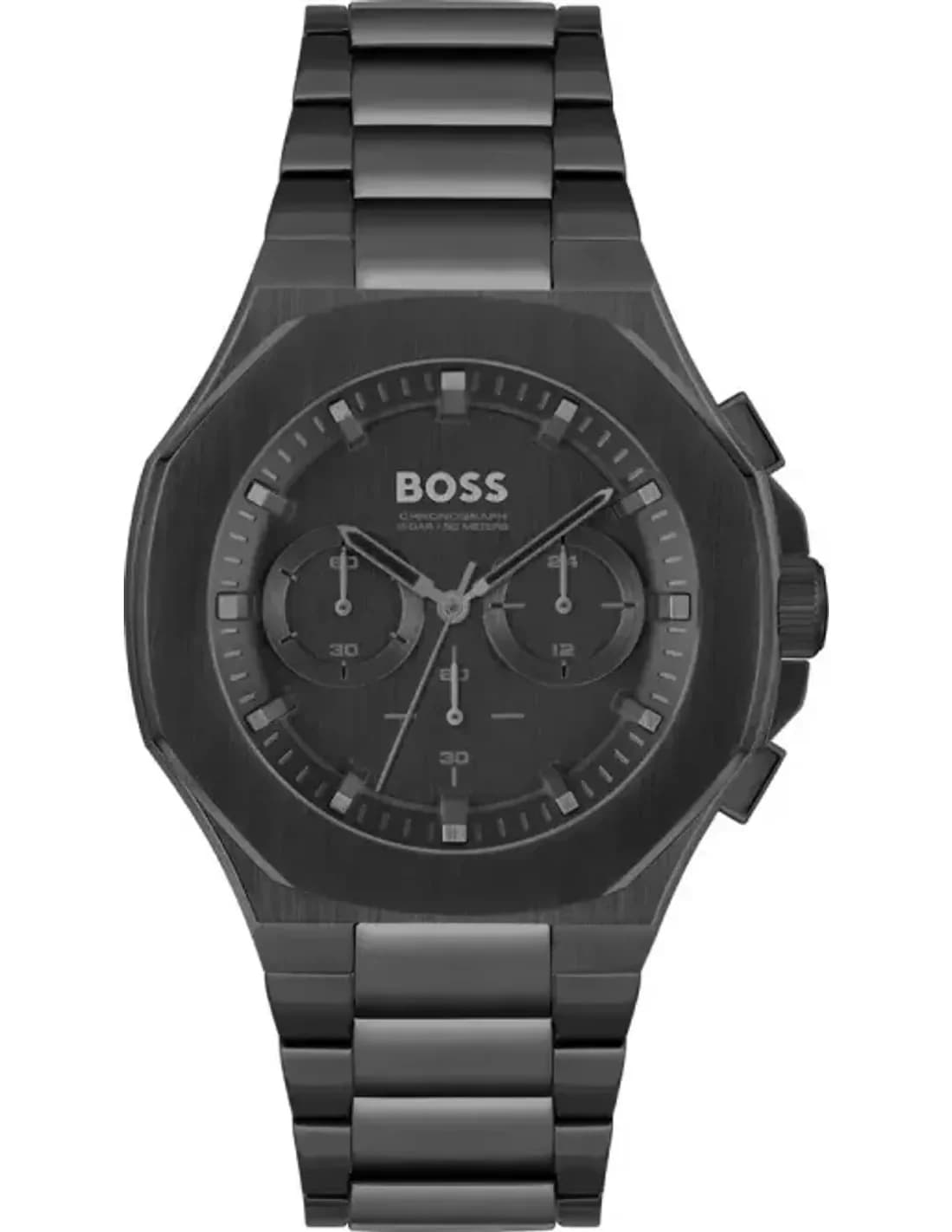 Hugo Boss 1514088 Taper Stainless Steel and Black Dial Watch