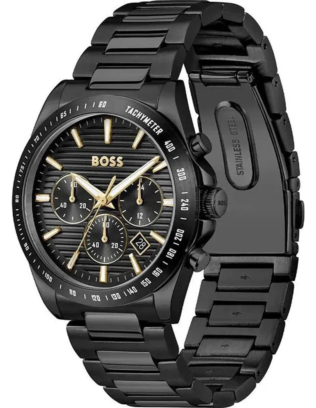 Hugo Boss 1514291 vue de côté, bracelet acier