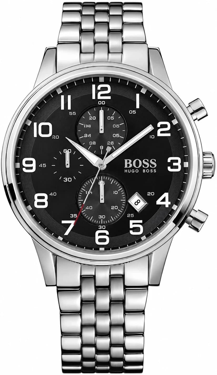 Montre Homme Hugo Boss 1512446 bracelet acier cadran noir