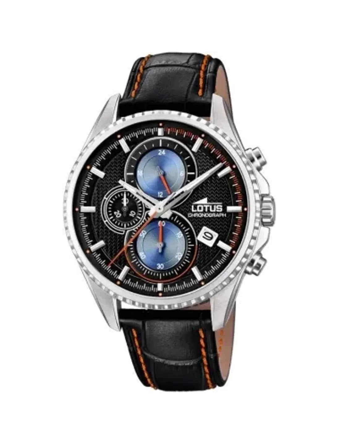Montre Homme Lotus L18527/5 Cadran Noir et Bracelet Cuir