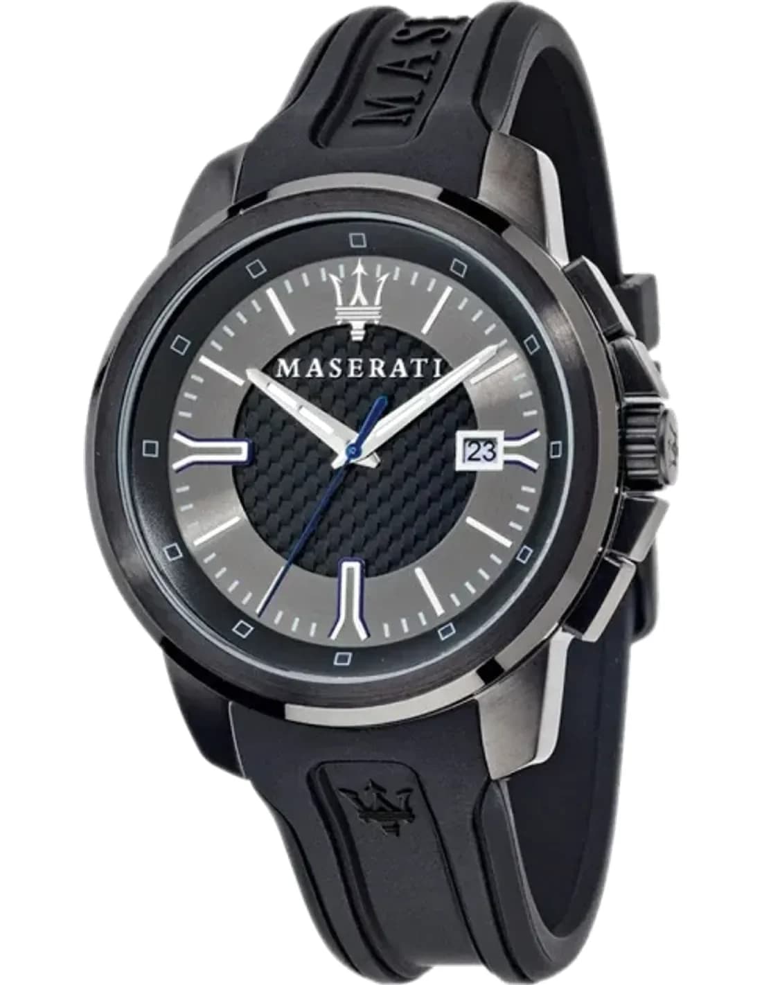Montre Homme Maserati Sfida R8851123004 Quartz Cadran Noir Bracelet Silicone Noir