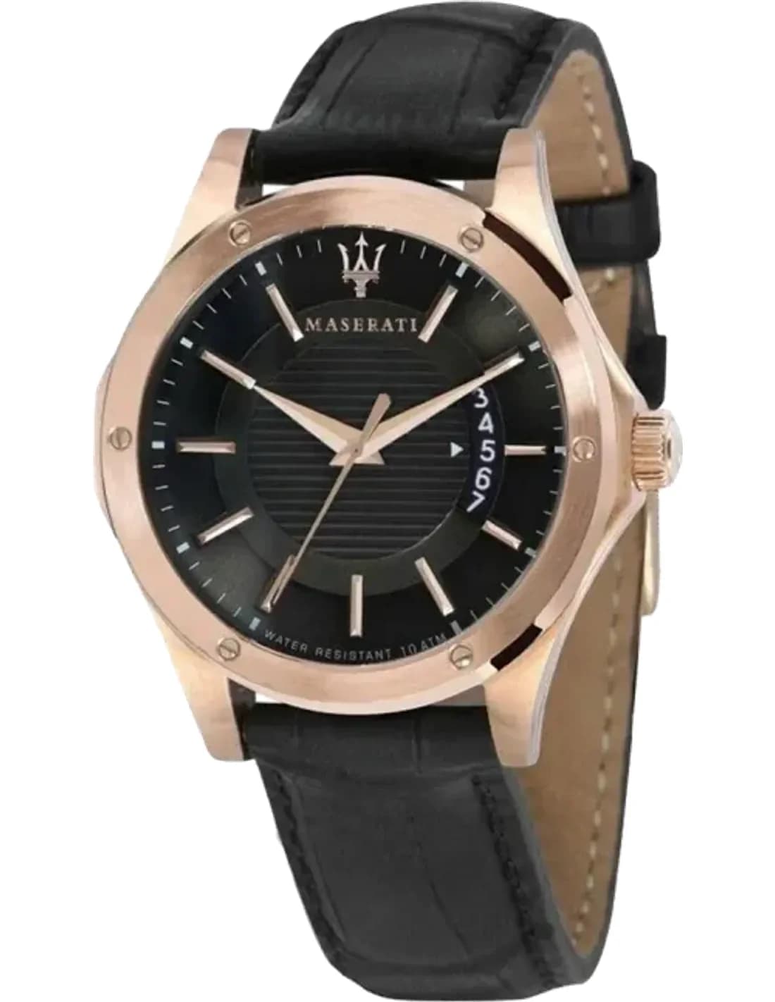 Montre Homme Maserati Circuito R8851127001 Quartz Cadran Noir Bracelet Cuir Noir