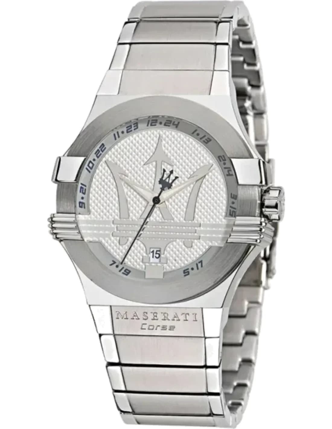 Maserati Potenza R8853108002 Silver Dial Silver Stainless Steel Bracelet Men’s Watch