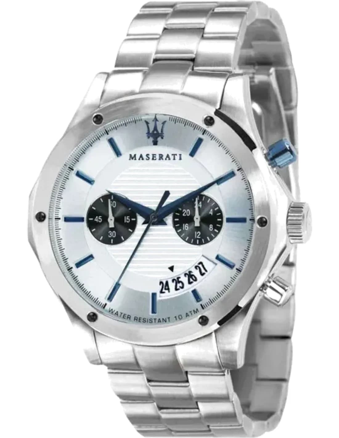Maserati Circuito R8873627005 Silver Dial Chronograph Silver Stainless Steel Bracelet Men’s Watch