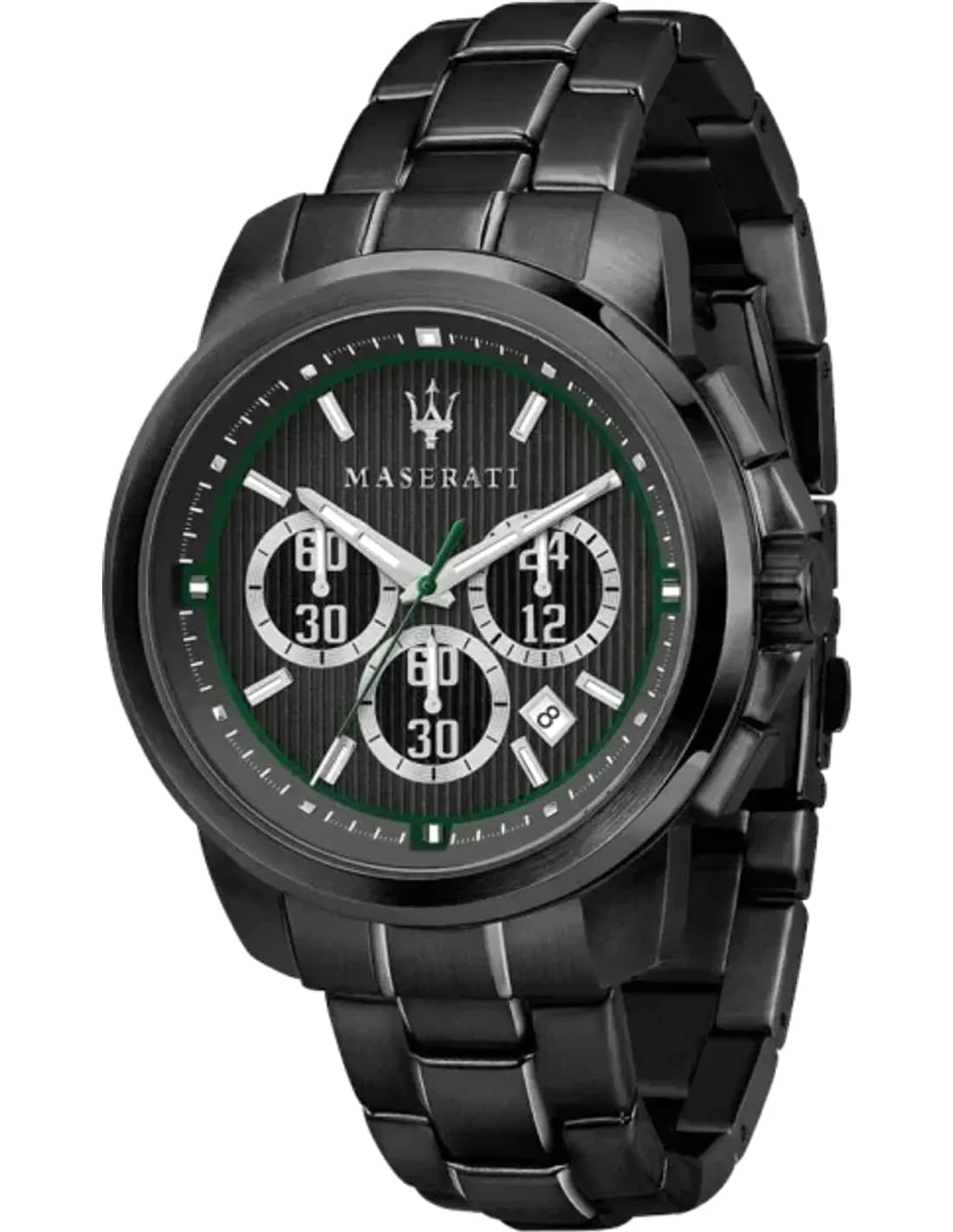 Montre Homme Maserati Royale R8873637004 chronographe cadran noir bracelet en acier inoxydable noir
