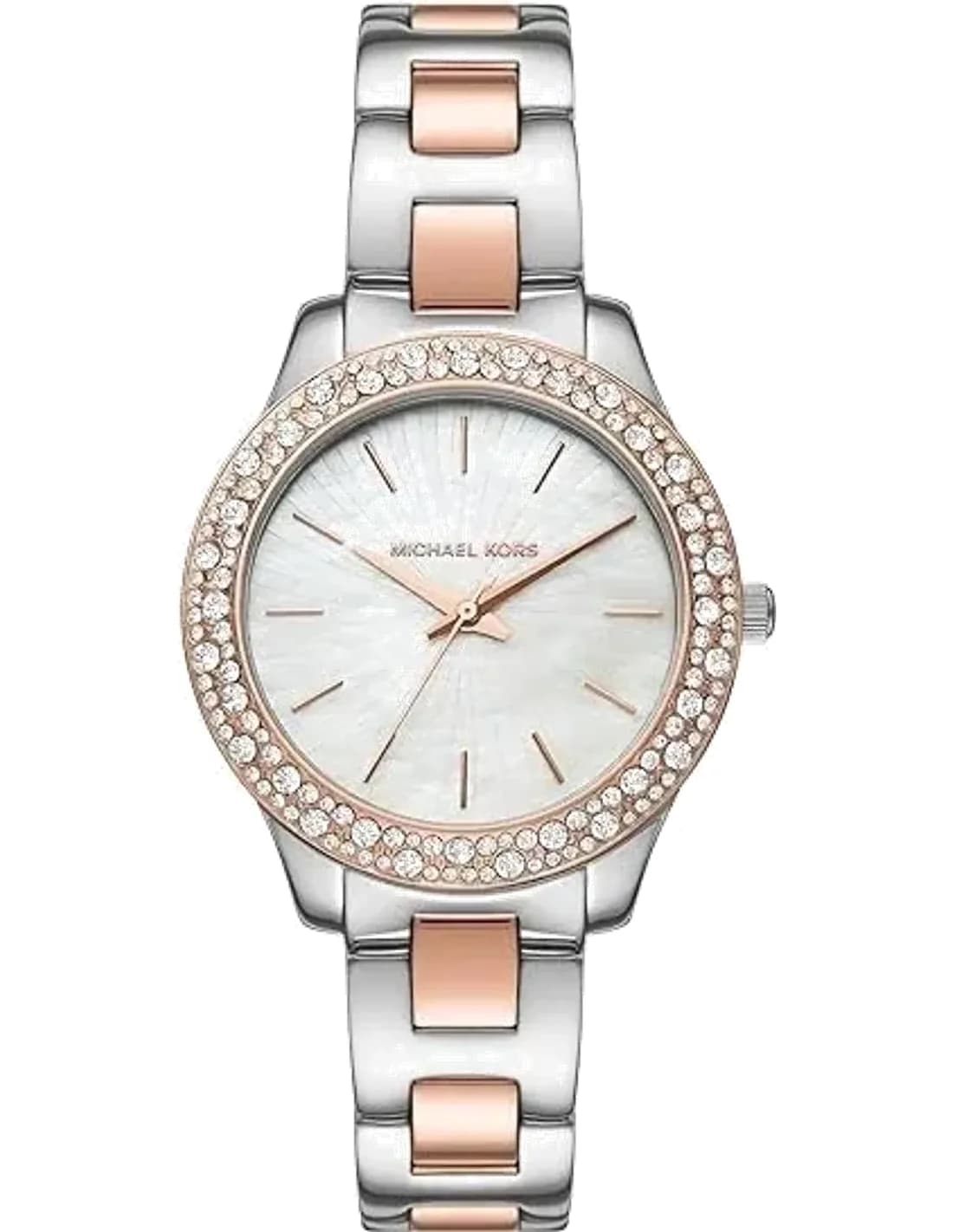 Michael Kors Liliane MK1048 Women's Watch white dial two tone stainless steel