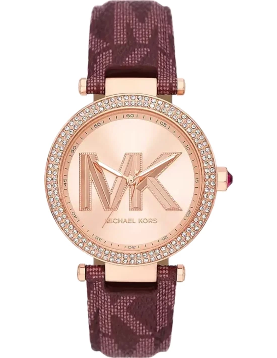Montre Michael Kors Parker MK2974 cadran doré rose bracelet en cuir